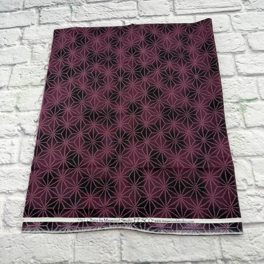 Ohana by Maywood Studio FFSCO 7763 Purple Geometric Starburst Fabric 1 Yard